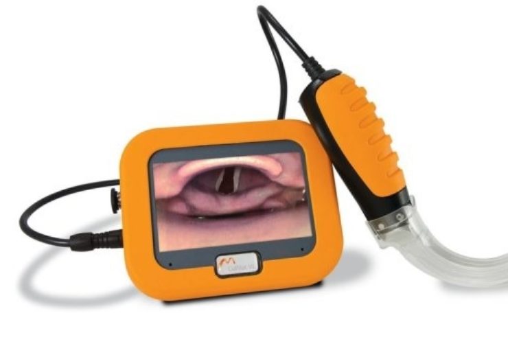 Video Laryngoscope with stand-alone monitor and 3X image view