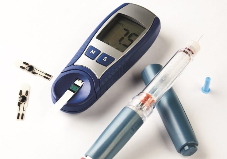 Diabetic equipment isolated on white