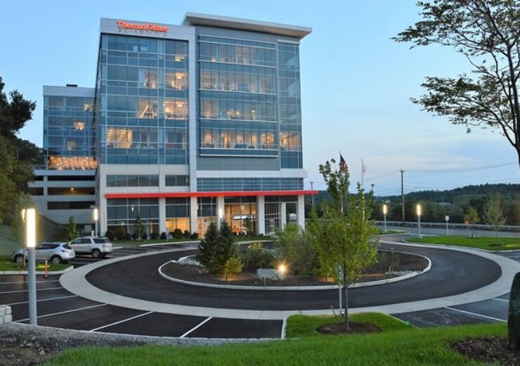 architectural details of new Thermo Fisher Scientific HQ in Waltham, MA 02451