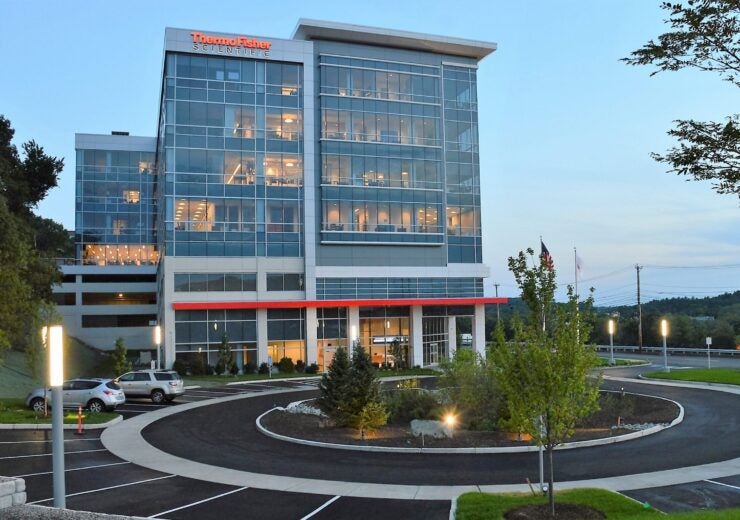 architectural details of new Thermo Fisher Scientific HQ in Waltham, MA 02451