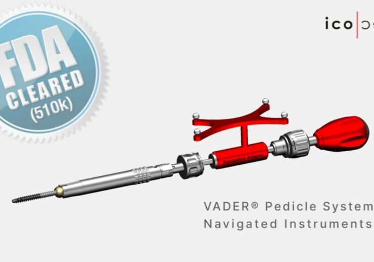 Icotec gets FDA clearance for VADER Pedicle System Navigated Instruments